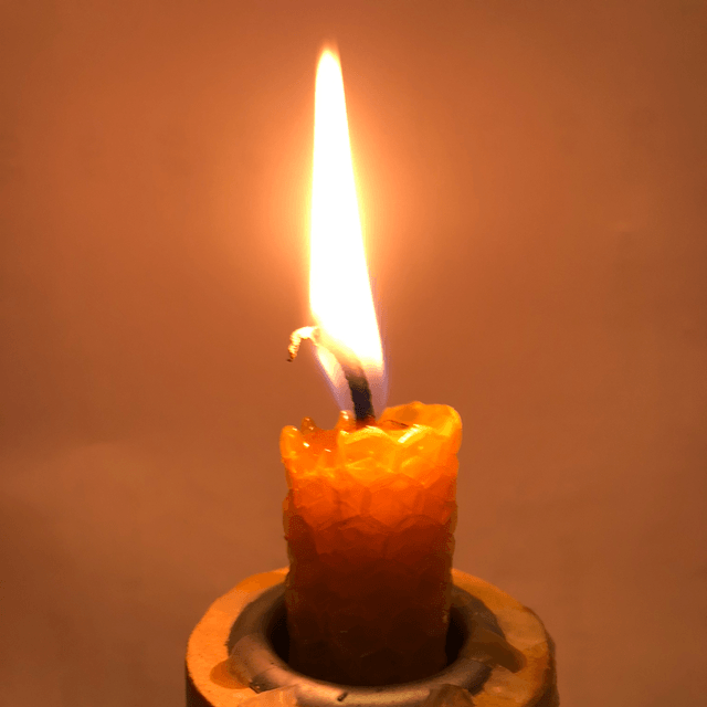 Rolled beeswax candle 3pc